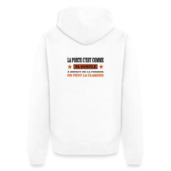 Ta Gueule  - Veste à capuche bio Premium Unisexe - blanc - Dos - Thijin (182cm)