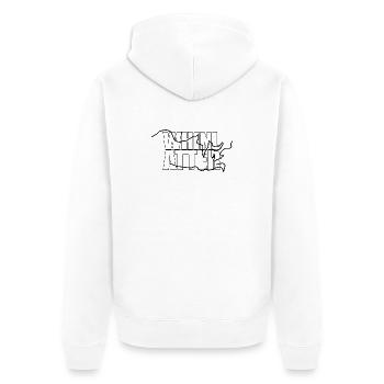 Whinlatter Forest - Unisex Premium Organic Zip Hoodie - white - Back - Thijin (182cm)