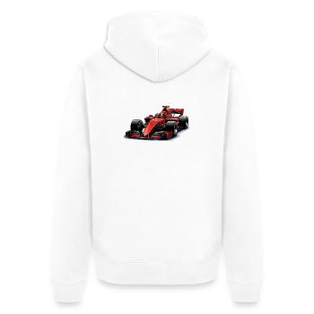 Racing Car Graphics - Unisex Premium Organic Zip Hoodie - white - Back - Thijin (182cm)