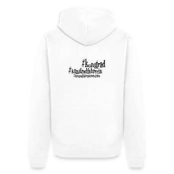 Kunstrad, Kunstradfahren, Hallenradsport - Unisex Premium Bio Zip Hoodie - Weiß - Hinten - Thijin (182cm)