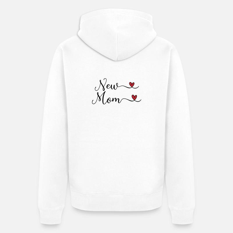 Nouvelle maman - Veste à capuche bio Premium Unisexe - blanc