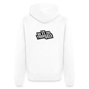 Do It For Yourself Inspirierend Selbstliebe Zitat - Unisex Premium Bio Zip Hoodie - Weiß - Hinten - Thijin (182cm)