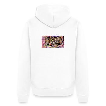 L’amour des chats - Veste à capuche bio Premium Unisexe - blanc - Dos - Thijin (182cm)