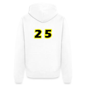 25 Symbole numérique - Veste à capuche bio Premium Unisexe - blanc - Dos - Thijin (182cm)