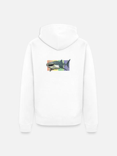 Walhai-Rhincodon-Typus - Unisex Premium Bio Zip Hoodie - Weiß