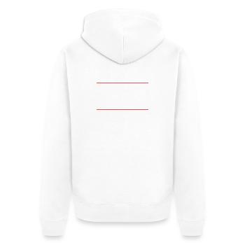 Linie Leer - Unisex Premium Bio Zip Hoodie - Weiß - Hinten - Thijin (182cm)