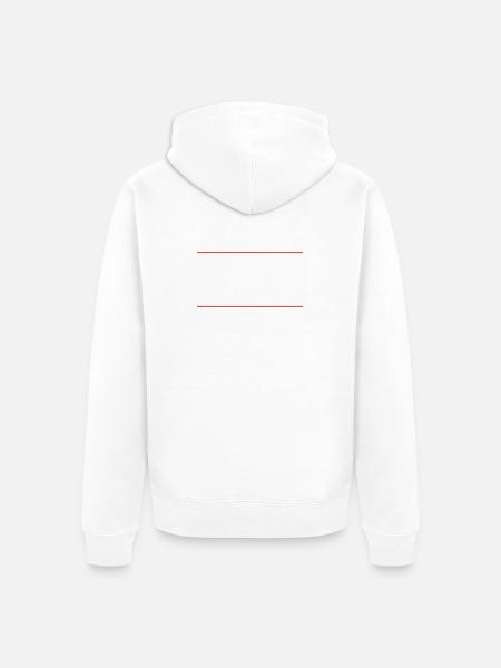 Linie Leer - Unisex Premium Bio Zip Hoodie - Weiß