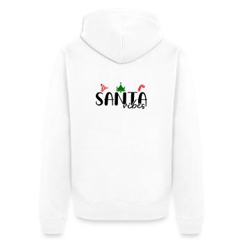 Weihnachtsbaum Zuckerstange Advent - Unisex Premium Bio Zip Hoodie - Weiß - Hinten - Thijin (182cm)