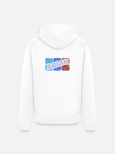 Geschenk für Arian - Unisex Premium Bio Zip Hoodie - Weiß