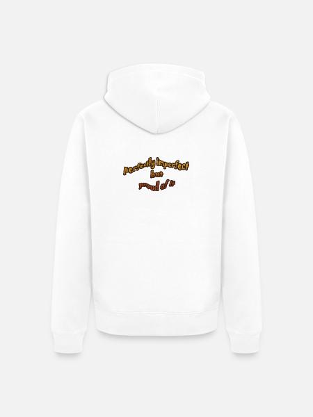 Perfekt unvollkommene Redewendung - Unisex Premium Bio Zip Hoodie - Weiß