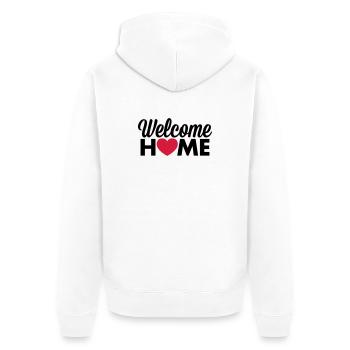 Coeur de Welcome Home - Veste à capuche bio Premium Unisexe - blanc - Dos - Thijin (182cm)