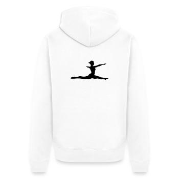 Gymnastic girl - Unisex Premium Organic Zip Hoodie - white - Back - Thijin (182cm)