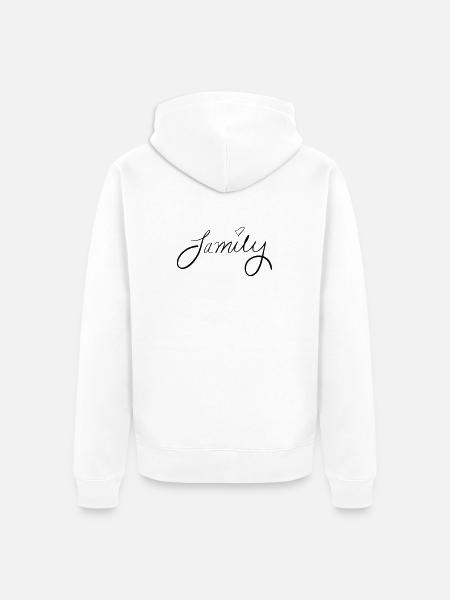 famille - Veste à capuche bio Premium Unisexe - blanc