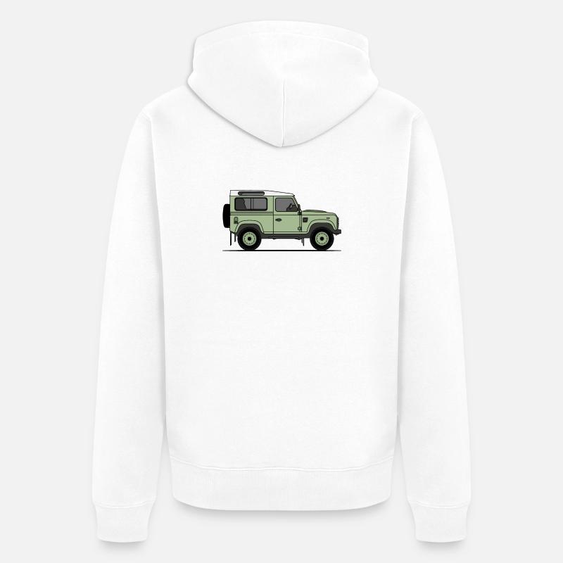 Defender 90 - Veste à capuche bio Premium Unisexe - blanc