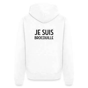 Brocouille / Inconnus / Comique / Humour / Marrant - Veste à capuche bio Premium Unisexe - blanc - Dos - Thijin (182cm)