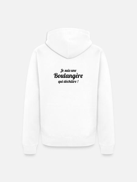 Baker / Bakery / Bäckerei / Boulanger / Bread - Unisex Premium Organic Zip Hoodie - white