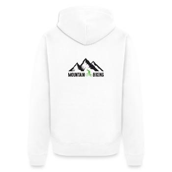 Vtt - Veste à capuche bio Premium Unisexe - blanc - Dos - Thijin (182cm)