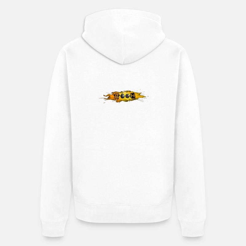 DRÖHNEN - Unisex Premium Bio Zip Hoodie - Weiß