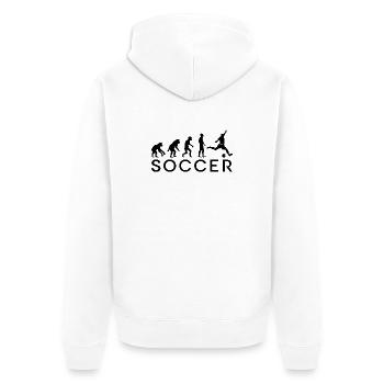 Football Evolution Soccer League icône de la Coupe du monde de l’ - Veste à capuche bio Premium Unisexe - blanc - Dos - Thijin (182cm)