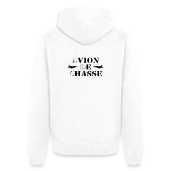 Avion de Chasse - Veste à capuche bio Premium Unisexe - blanc - Dos - Thijin (182cm)