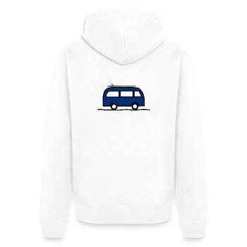 DAD. GRANDPA. FATHER'S DAY. MISTRESS. MASTER - Unisex Premium Organic Zip Hoodie - white - Back - Thijin (182cm)
