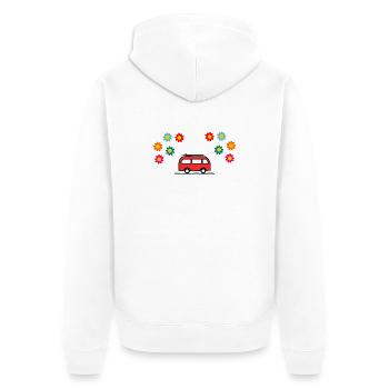 DAD. GRANDPA. FATHER'S DAY. MISTRESS. MASTER - Unisex Premium Organic Zip Hoodie - white - Back - Thijin (182cm)