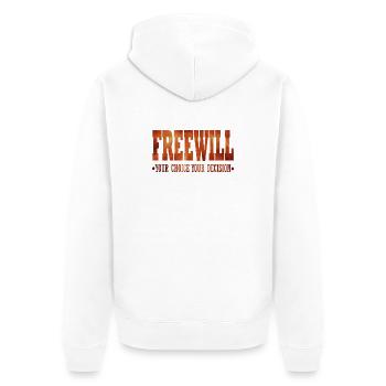 FreeWill - Unisex Premium Organic Zip Hoodie - white - Back - Thijin (182cm)