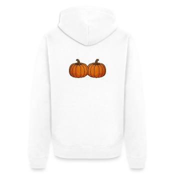 Two pumpkins in the autumn light - Unisex Premium Organic Zip Hoodie - white - Back - Thijin (182cm)