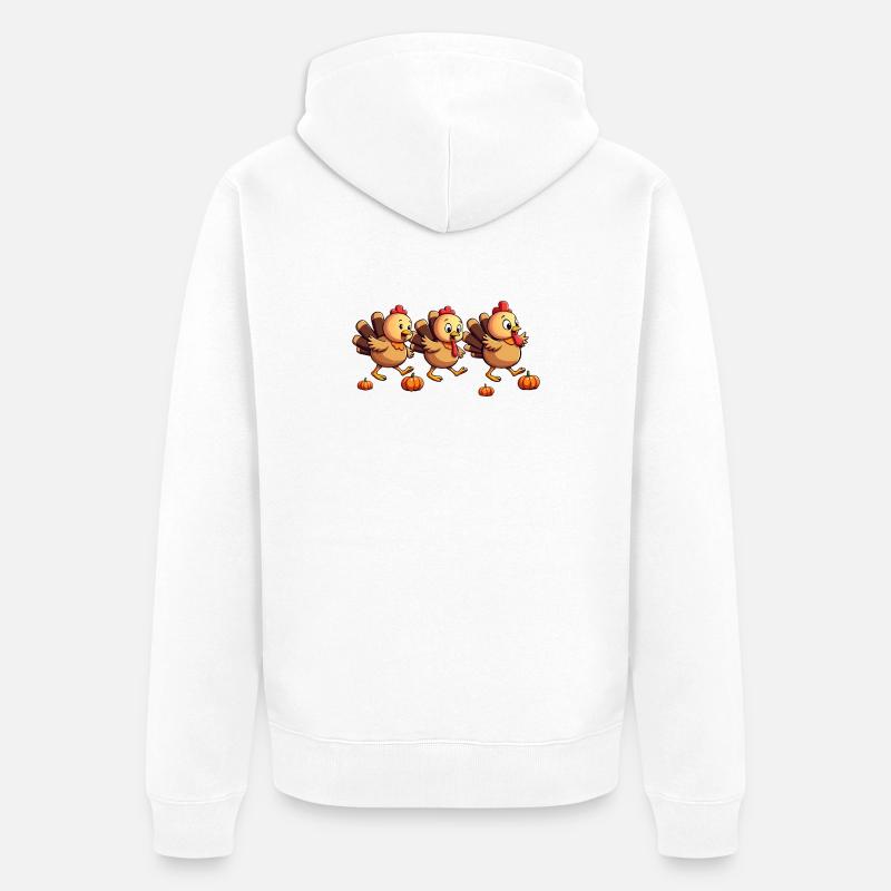 Bébé dinde de Thanksgiving - Veste à capuche bio Premium Unisexe - blanc
