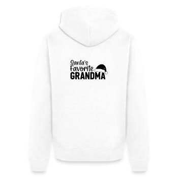 Santa's Favorite Grandma - Unisex Premium Bio Zip Hoodie - Weiß - Hinten - Thijin (182cm)