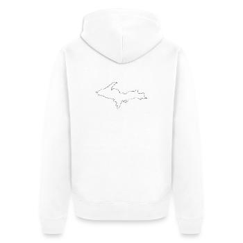 Péninsule supérieure du Michigan - Veste à capuche bio Premium Unisexe - blanc - Dos - Thijin (182cm)