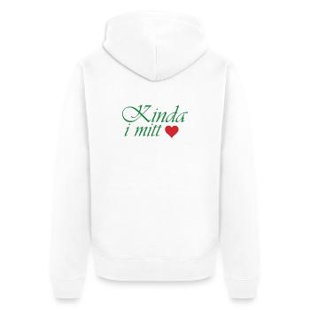 Irgendwie in meinem Herzen - Unisex Premium Bio Zip Hoodie - Weiß - Hinten - Thijin (182cm)