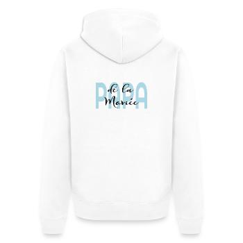 Vater der Braut - Unisex Premium Bio Zip Hoodie - Weiß - Hinten - Thijin (182cm)