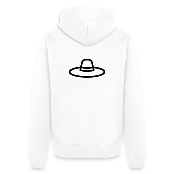 Mexikanischer Hut - Unisex Premium Bio Zip Hoodie - Weiß - Hinten - Thijin (182cm)