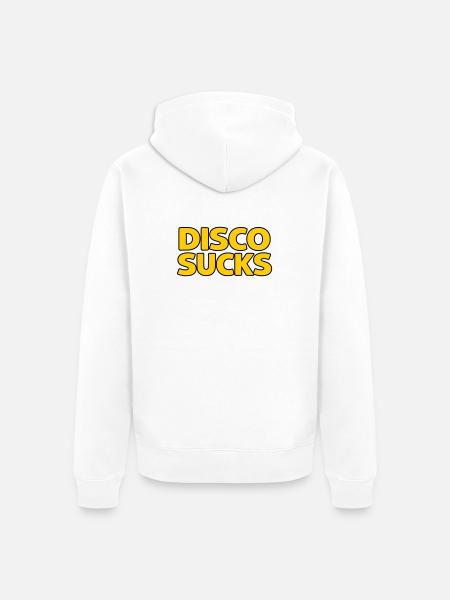 Disco Sucks - Unisex Premium Organic Zip Hoodie - white
