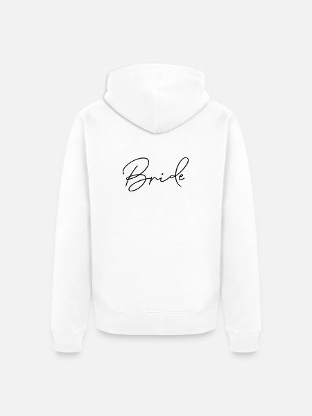 Bridal Shirt Bachelorette Party - Unisex Premium Organic Zip Hoodie - white