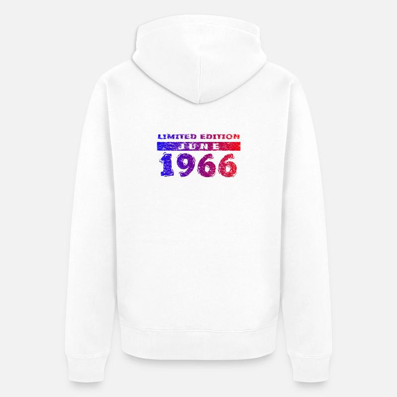 60e anniversaire Édition Limitée 06/1966 - Veste à capuche bio Premium Unisexe - blanc