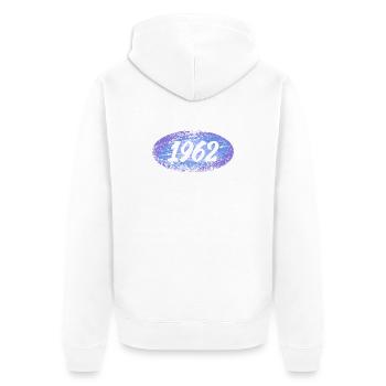 Recruit 1962 - Unisex Premium Organic Zip Hoodie - white - Back - Thijin (182cm)