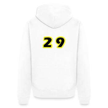29 Symbole numérique - Veste à capuche bio Premium Unisexe - blanc - Dos - Thijin (182cm)