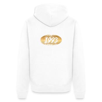 Métaux précieux 1993 - Veste à capuche bio Premium Unisexe - blanc - Dos - Thijin (182cm)