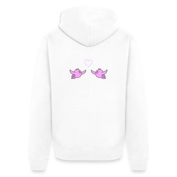 birds_in_love - Veste à capuche bio Premium Unisexe - blanc - Dos - Thijin (182cm)