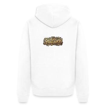 Goldstück Graffiti Hip Hop - Unisex Premium Bio Zip Hoodie - Weiß - Hinten - Thijin (182cm)