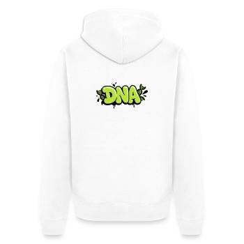 DNA Lettering Graffiti - Unisex Premium Organic Zip Hoodie - white - Back - Thijin (182cm)