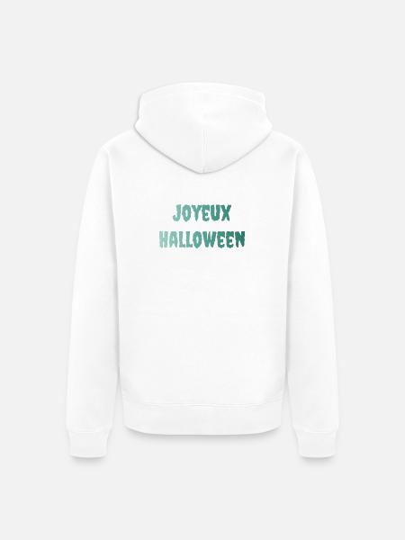HALLOWEEN. KÜRBIS. HALLOWEEN KÜRBIS - Unisex Premium Bio Zip Hoodie - Weiß