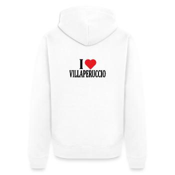 t-shirt I love Villaperuccio t-shirt Sardinia - Unisex Premium Organic Zip Hoodie - white - Back - Thijin (182cm)