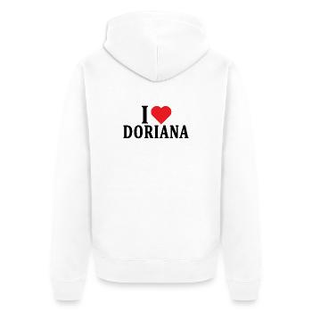 T-Shirt Ich liebe Doriana T-Shirt Geschenkidee - Unisex Premium Bio Zip Hoodie - Weiß - Hinten - Thijin (182cm)