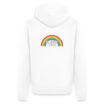 Arc-en-ciel soyez heureux aujourd’hui blanc - Veste à capuche bio Premium Unisexe - blanc - Dos - Thijin (182cm)