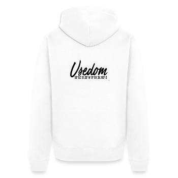 Chemise de l’île d’Usedom - Veste à capuche bio Premium Unisexe - blanc - Dos - Thijin (182cm)