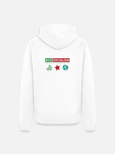 Eco Socialismo - Unisex Premium Organic Zip Hoodie - white