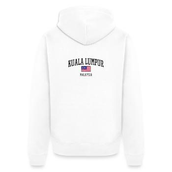Malaysia flag in night contrast - Unisex Premium Organic Zip Hoodie - white - Back - Thijin (182cm)